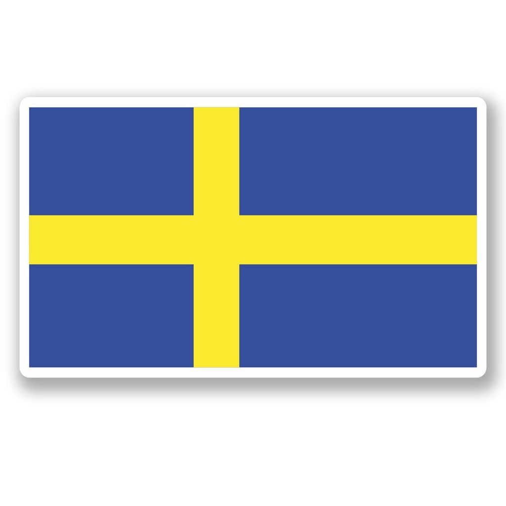 Destinationvinyl Multi 2 X 10Cm/100Mm Sweden Swedish Flag Window Cling Sticker Car Van Campervan Glass #5267