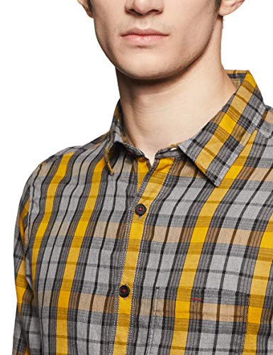 Image of Spykar Men's Checked Slim Fit Shirt