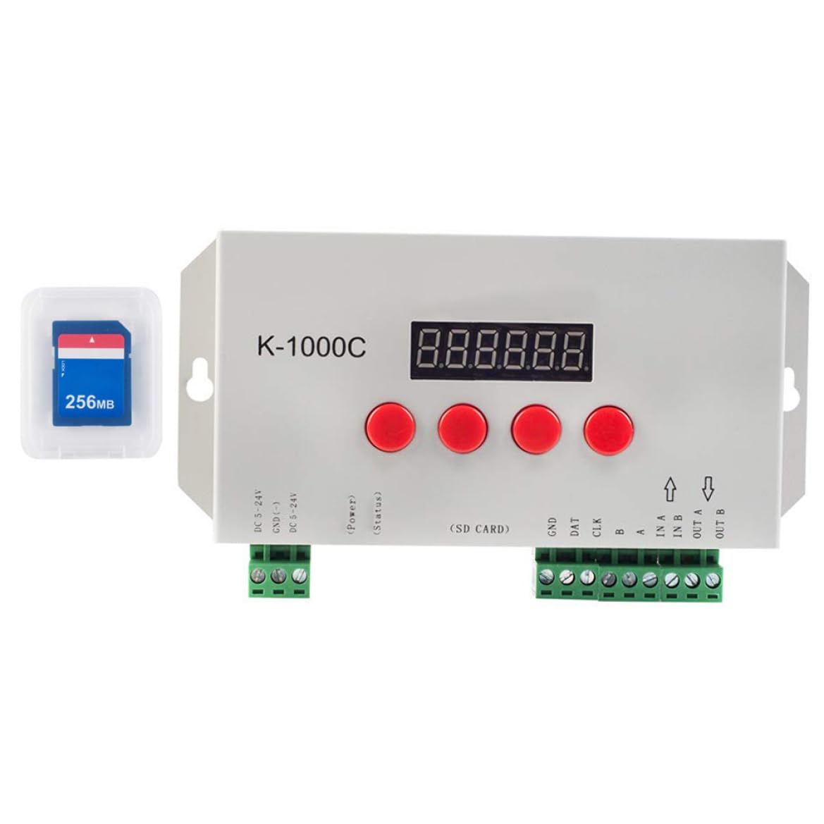 Controller per Strisce LED programmabile K-1000C con Scheda, Supporta 2048 Pixel WS2812B APA102C SK6812, Controller Pixel LED per Illuminazione Fai-da-Te