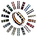 CIVO Watch Bands Premium Ballistic Nylon Watch Strap Stainless Steel Buckle (Navy/Pumpkin, 22mm)