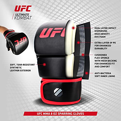 Ufc 8Oz Mma Sparring Gloves - Sm/Med - Mma Gloves, Black, Small/Medium #TOP1