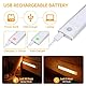 BillyBath Unterbauleuchte Küche LED 30cm 2 Stück, Schrankbeleuchtung LED mit Bewegungsmelder, Led Lichtleiste USB-C Wiederaufladbar, Akku Lampe für Küche Kleiderschrank Schrank