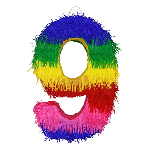 LYTIO 3D Number Pinata Vibrant Multi Colored Paper Handmade Small PiÃ±ata Great for Any Birthday or Anniversary Party, DÃ©cor, Photo Prop, Center Piece