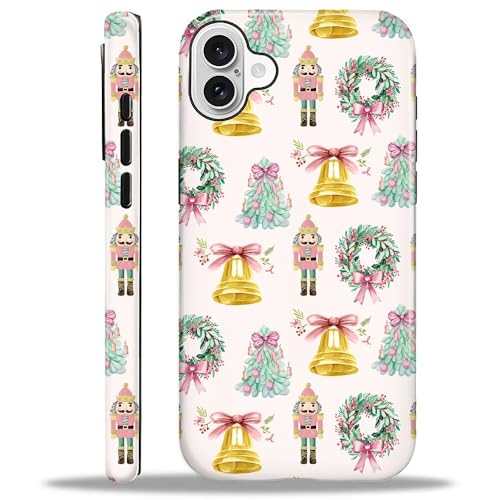DAIZAG Compatible with iPhone 16 Case,L2 Christmas Bow Soldier Dual Layer Shockproof Protective Hybrid Case
