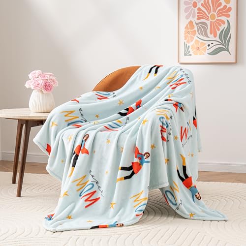 Berkshire Velvetloft® Plush Throw Blanket – Ultra Soft & Cozy Gift for Mom, Women & Loved Ones, Perfect for Mother’s Day, Valentine’s, Birthday, and Everyday Use, Super Mom Ice, 50'' × 60''