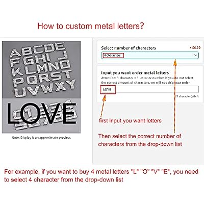 LZLRUN Custom Metal Letters for Car and Mailbox House Decals Emblem Name Badge Kit - Letter Height 1 inch (Black)