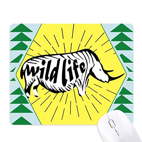 Tapis de souris antidérapant rhinocéros noir contre la fatigue du poignet