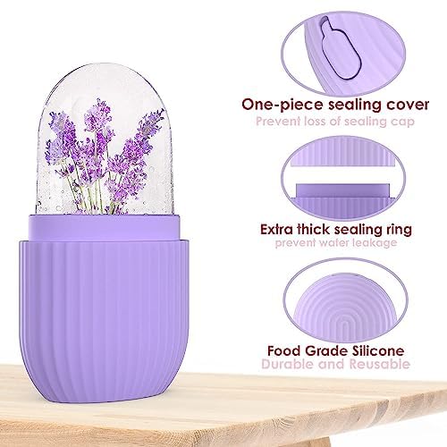 SWASCO Ice Roller for Face Reusable Silicone Facial Cube for Men & Wome |Ice Massager for Puffy Eyes, Dark Circles, Glowing Skin, Neck & Eye Massage | Skin Care Tool 1 PCS 4