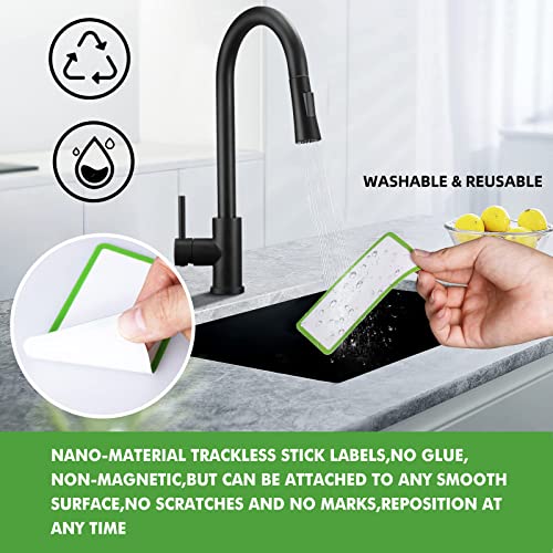 Svnooc Reusable Dry Erase Labels 36Pcs Sticky Notes For Office School Kitchen All Purpose Use Label (1.25X3.5 Inches), Removable & Washable Nano Material #TOP3