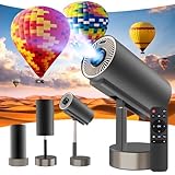 SOPPY Mini-Projektor Beamer 4K mit anhebbarem Ständer, TOF-Laser-Autofokus, 13.000 Lumen FHD 1080P 4K-Unterstützung,WiFi 6 Bluetooth,Auto-Keystone tragbarer Projektor für Schlafzimmer Outdoor, Schwarz