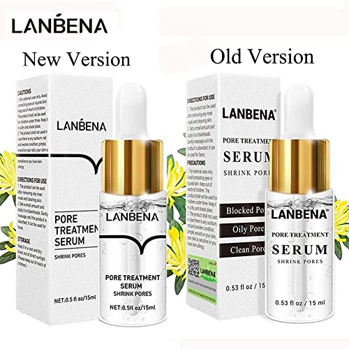 Lanbena Pore Skin Care Serum Facial Essence For Shrinking Pores + Relieving Dryness + Oil Control Firming + Moisturizing（New Packing） #TOP7