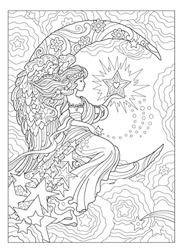 Creative Haven Beautiful Angels Coloring Book