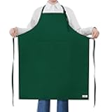 ROTANET Extra Large Apron for Men Adjustable Bib Aprons with 2 Pockets Cooking Kitchen Women Chef Water & Oil Resistant