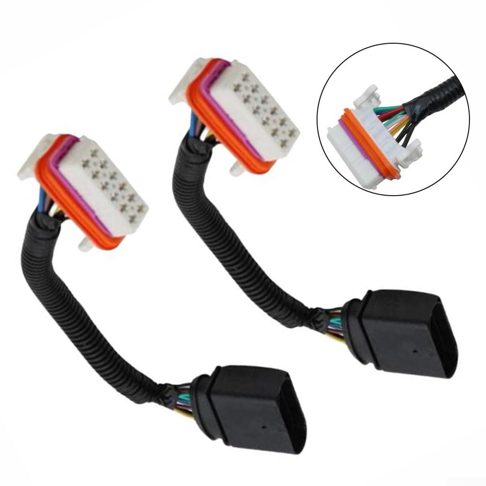 2 adattatori di cablaggio per fari 7L6971071A per Touareg 2004-2007 Materiale plastico Sostituzione diretta Lampada di illuminazione automatica ATV UTV Side-by-Side Parts Accesso