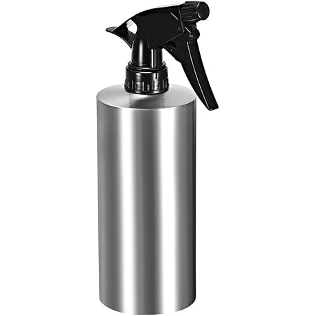 uxcell 550ML Durable Metal Spray Bottle Empty Refillable Container for Kitchen Bathroom...