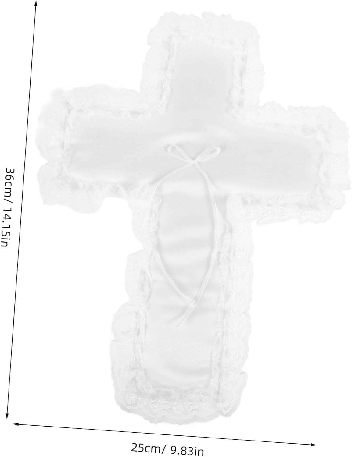 Toddmomy Decorative Cross Shaped Ring Pillow for Wedding Portable and Lightweight Wedding Ring Holder Cushion Unique Design for Bearer Exquisite Decoration