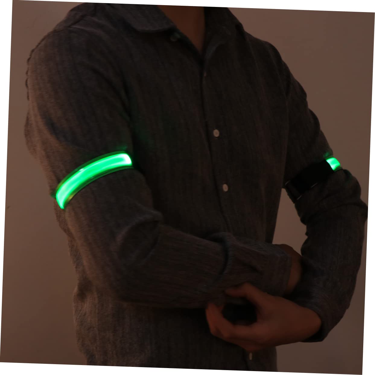 Abaodam 4Pcs LED Reflective Armband Glowing Wristbands for Night Activities High Visibility Safety Lights for Running Jogging Dog Walking Outdoor