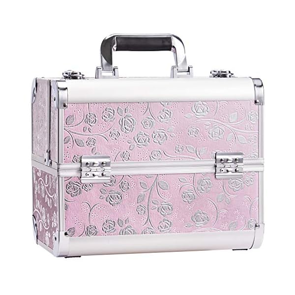 Kosmetikkoffer Schminkkoffer Leer Make up Koffer Nagelkoffer Friseurkoffer Beauty Case Schmuckkoffer Nageldesign Koffer Multikoffer