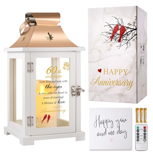 60th Wedding Lantern, Unique 60th Wedding Idea for Couple -