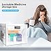 SANIDIKA Large Lockbox Medicine Lock Box - Refrigerator Lockable Boxes for Food Storage - Childproof First AID Locking Cabinet Pill Case Medical Organizer Bin - Mobile Tablet Locker Cell Phone Jail