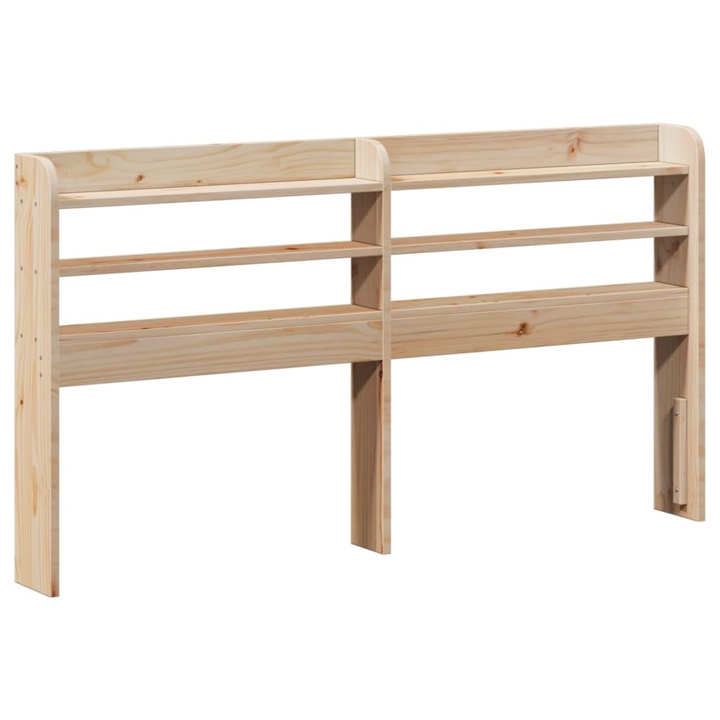 vidaXL Cabecero de Cama con estantes Madera Maciza de Pino 150 cm, cabecero de Cama, cabecero de Madera Maciza, cabecero con estantes