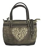  Domelo klein Trachtentasche Leder Handtasche Damen Oktoberfest Tasche Dirndltasche Umhängetasche Crossbody Bag Schultertasche Ledertasche Wiesn Accessories Frauen Taschen Geschenke Herz 92831