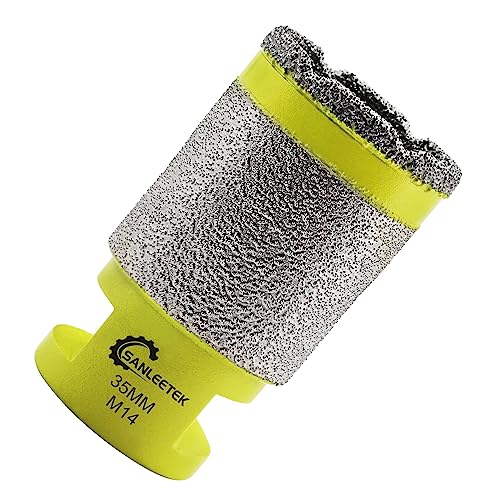 Punta per Trapano Diamantata 35mm - Fresa per Piastrelle Rettifica Perforazione per Porcellana Piastrelle Ceramica Granito Marmo Pietra Artificiale M14 Filettatura SANLEETEK