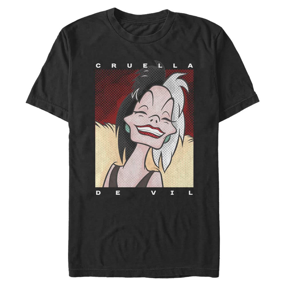 Disney Men's Villains Cruell T-Shirt, Black, M