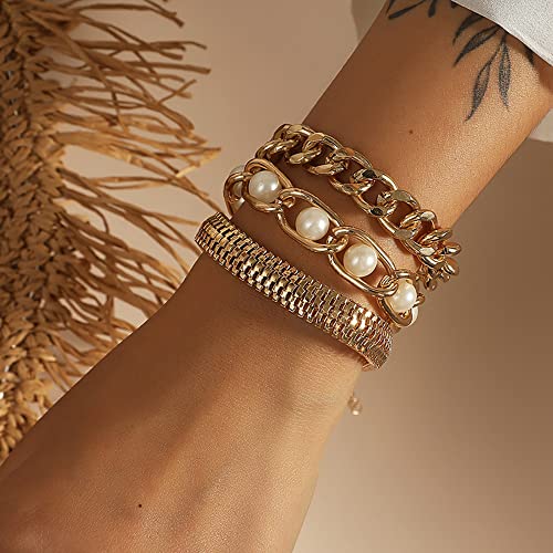 15 Pcs 14K Plated Gold Bracelets Set for Women, Multiple Layered Stackable Open Cuff Bangle, Adjustable Cuban Link Chain Tennis Bracelet Pack, Dainty Classic Aesthetic Jewelry4