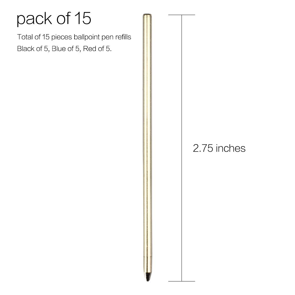 Recharges Stylo Bille Hiraith D1 - 10x Pointe 0.5mm Métal Huile Écriture Fluide