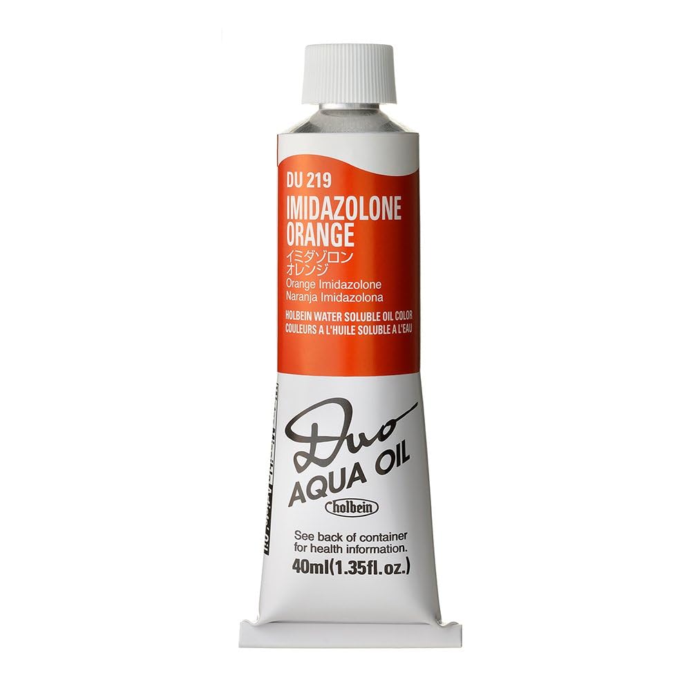 Tube de peinture Holbein Duo-Aqua Imidazolone Orange 40ml huile à l'eau