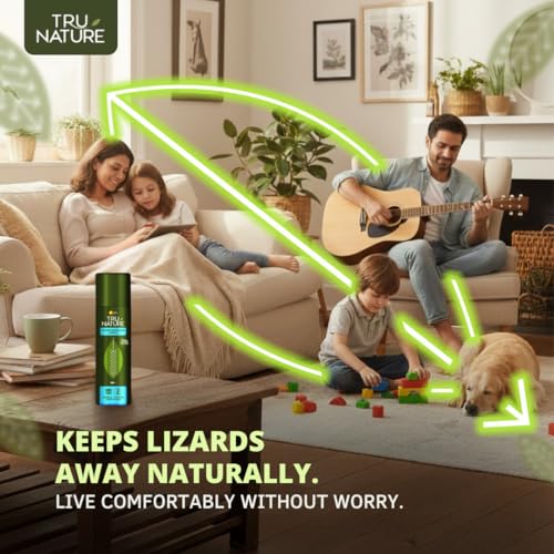 Image of Tru Nature Herbal Lizard Repellent Spray - 200 ML | Effectively Keeps Lizards Away | No Killing, No Poisoning | 100% Plant Based, Chemical Free | Safe for Home, Kitchen, Walls, Office & Garden