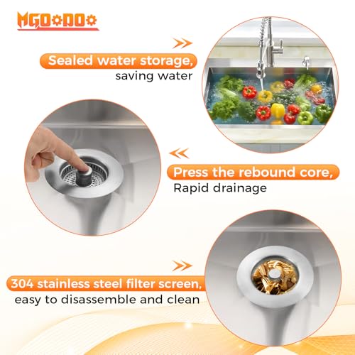 Colador universal para fregadero 3 en 1 acero inoxidable 2 pack miniatura 5