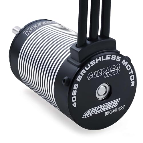Surpass Hobby 1700Kv 4-Pole Brushless Motor K4068 5S Hi-Torque Motor for for 1/8 Buggy Truggy Monster
