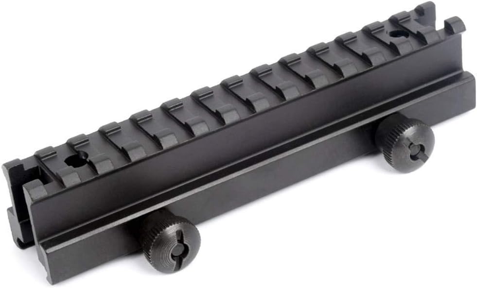 AR Riser Mount Weaver Picatinny High Profile See Thru 20mm with 13 Slots Weaver Picatinny Rails Pistol Airsoft Gun Hunting