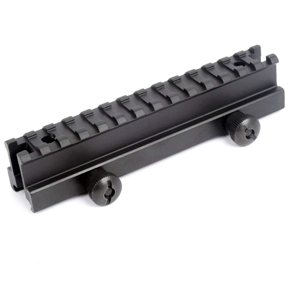 AR Riser Mount Weaver Picatinny High Profile See Thru 20mm with 13 Slots Weaver Picatinny Rails Pistol Airsoft Gun Hunting