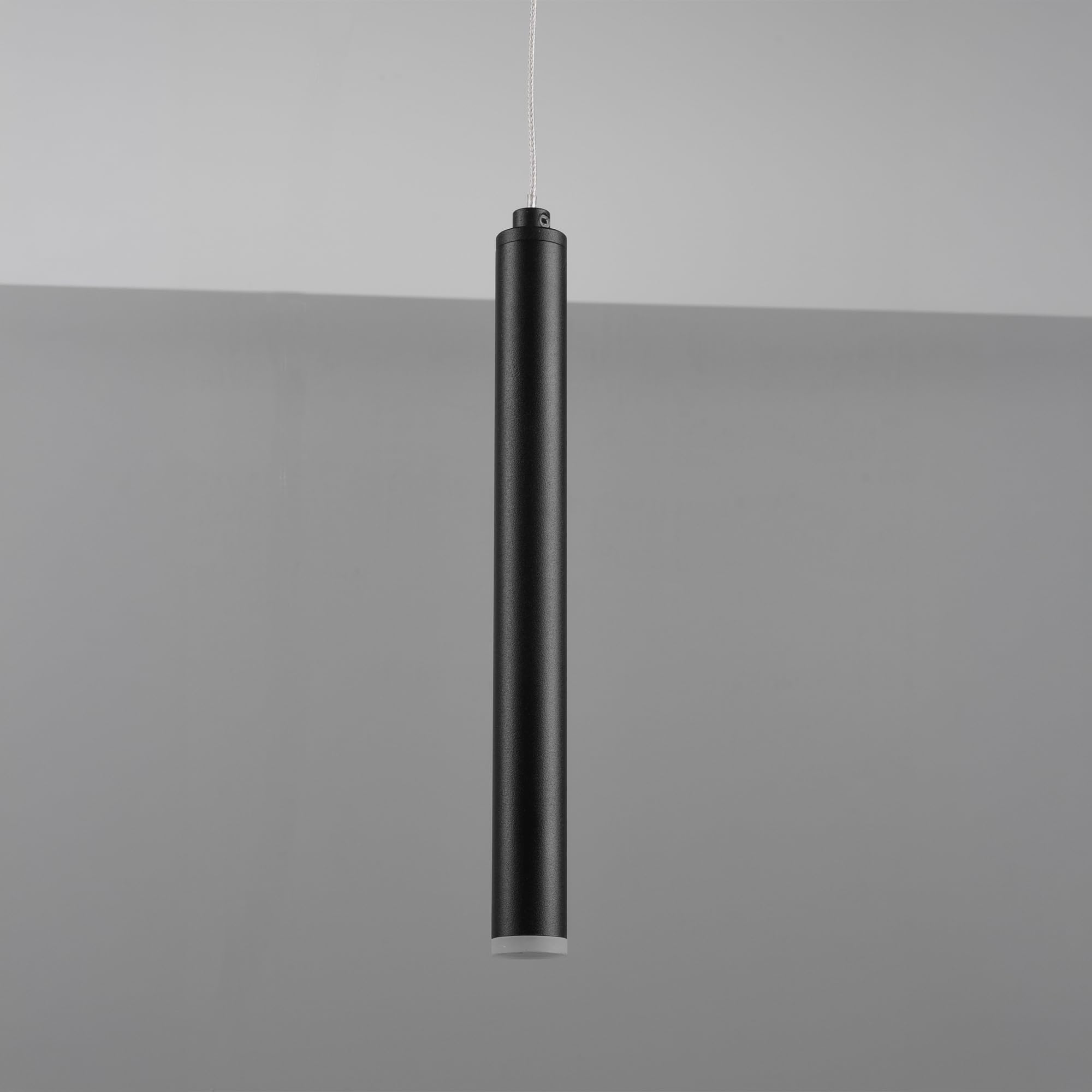 Trio Leuchten LED Pendelleuchte Tubular 321611132, Metall Schwarz matt, inkl. 11x 2.8 Watt LED, Switch Dimmer