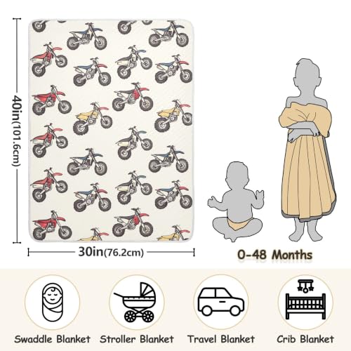Image of Motocross Dirt Bike Vintage Baby Blankets