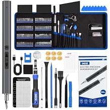 XOOL 150 in 1 Electric Screwdriver Set Precision Screwdriver Set with 120 Magnetic Bits, Rechargeable 2 Gears Torque Power Screwdriver Kit for Electronics, Computer, Laptops, Phone, PC, Game Console