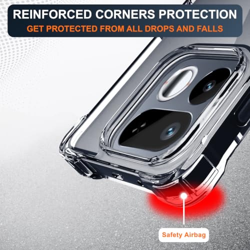 Image of CEDO Cover for Realme 16T (5G) | Camera Protection Shockproof Bumper-Edge | 360 Degree Protection Acrylic Crystal Clear TPU+PC | Transparent Back Case Backcover (Transparent)