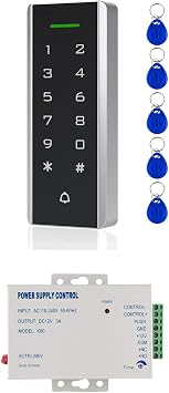 Door Access Control System, Password Keypad + Power Supply Control Suitable for Apartment, Office, Access Control, Off-Limit Area, Hotel Locks, School Campus Access, Identification, Parking lot Entry