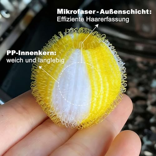 8 Stücke Tierhaarentferner Waschmaschine, Wiederverwendbar Fusselbälle Waschmaschine, Zur Entfernung von Tierhaaren (8)