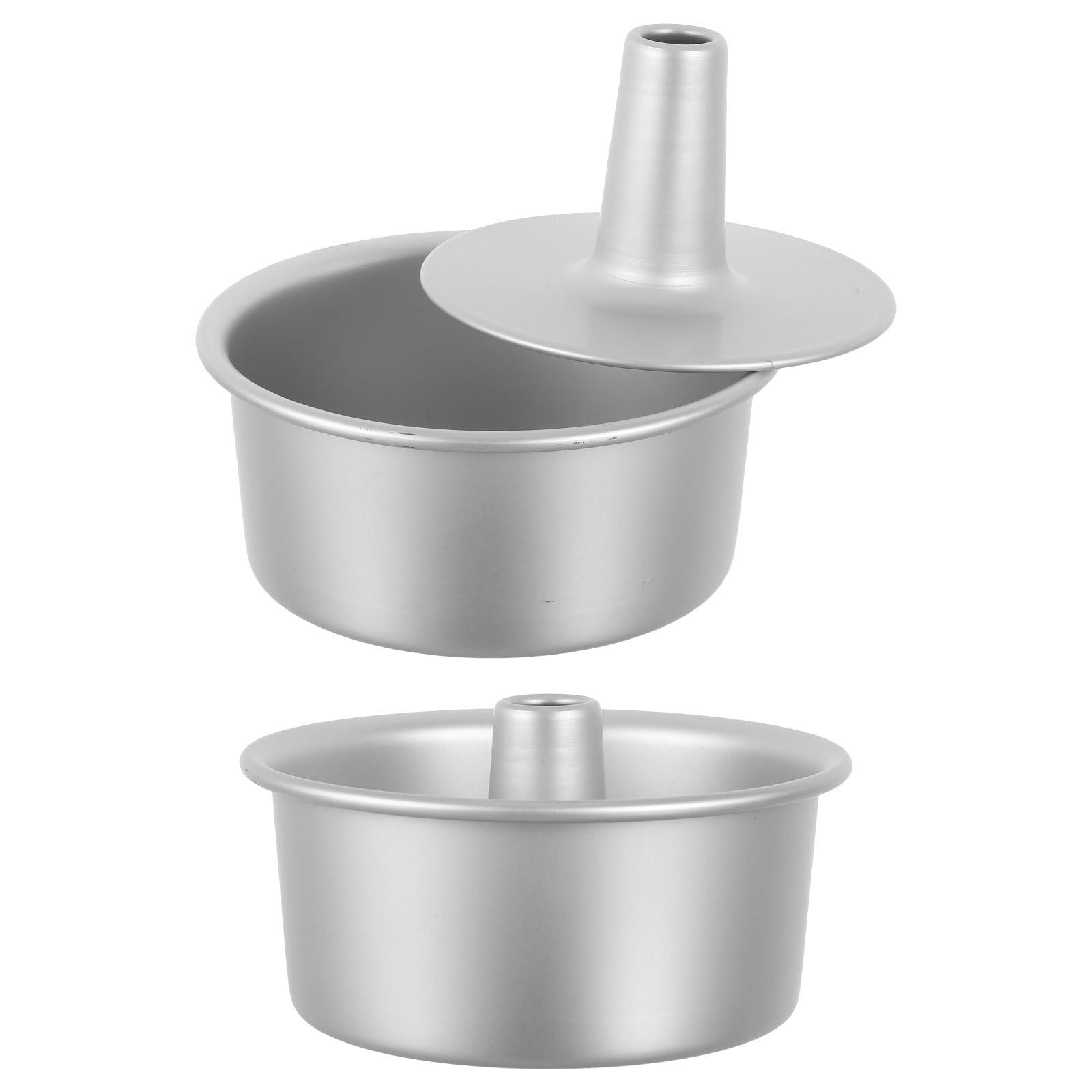 Uonlytech 2 Piezas Molde para Hornear de Aluminio 15cm, Base Extraíble