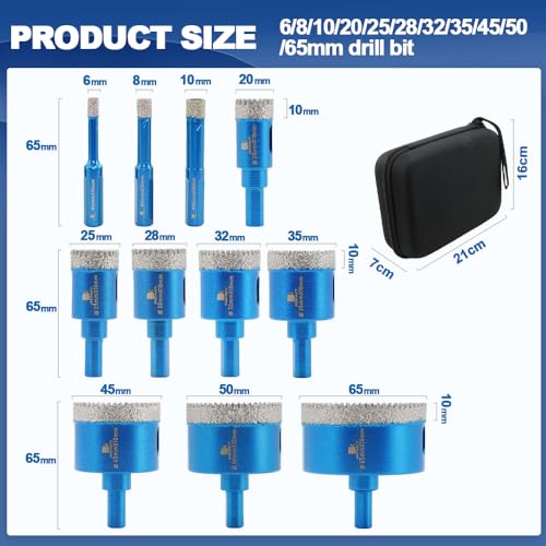 Set de Brocas Secas de Diamante para Azulejos 10 Piezas miniatura 6