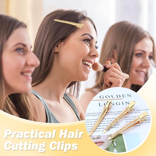 Pack 50 Pinzas de Metal 9cm para Pelo Color Oro miniatura 6