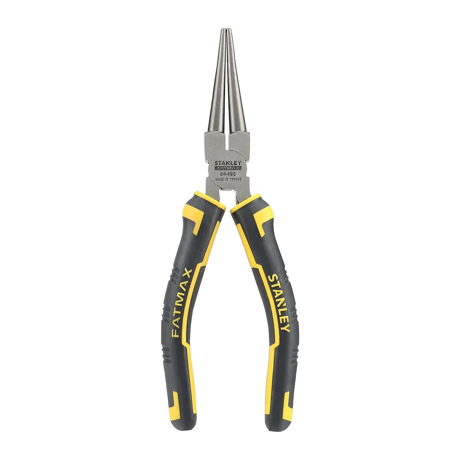 STANLEY 0-84-496 Pince À Bec Demi-Ronde 160 Mm - Gamme FATMAX - Fabriqués En France - Acier Trempé - Poignée Bi Matière - Conforme Aux Normes Din, Iso Et ANSI