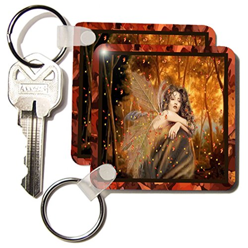 3dRose Forest Fairy - Key Chains, 2.25 x 4.5 inches, set of 2 (kc_14865_1)