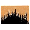 Funny coir doormat tree line forest landscape front door mat entryway outdoor mat with heavy duty front porch welcome mats entry natural coir brown mat prank novelty gift outdoor mat 237×157 inch  urban country home decor