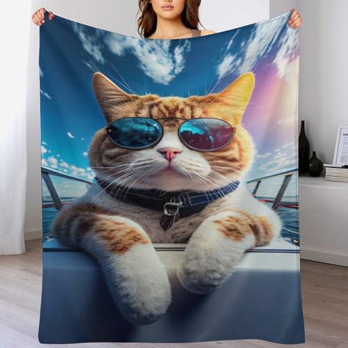 Manta ligera de gato que elimina el frío en el sofá sin pesar en la cama 2
