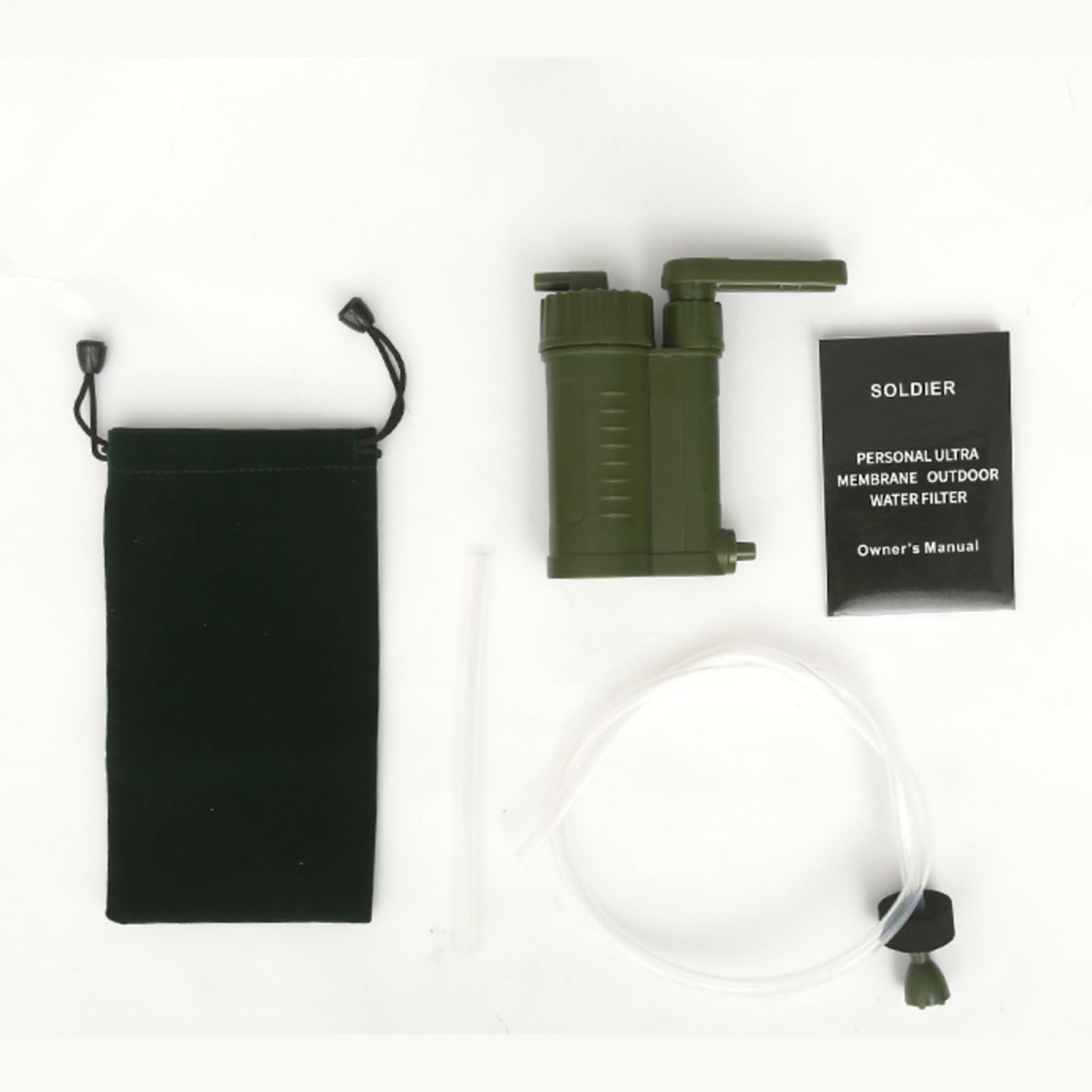 Filtro de agua portátil: purificación potable de emergencia | diseño compacto y fiable, gran capacidad de carga | supervivencia para actividades al aire libre, caza, mochilero, viajes